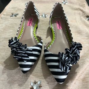 Betsey Johnson Striped Tutu Flats